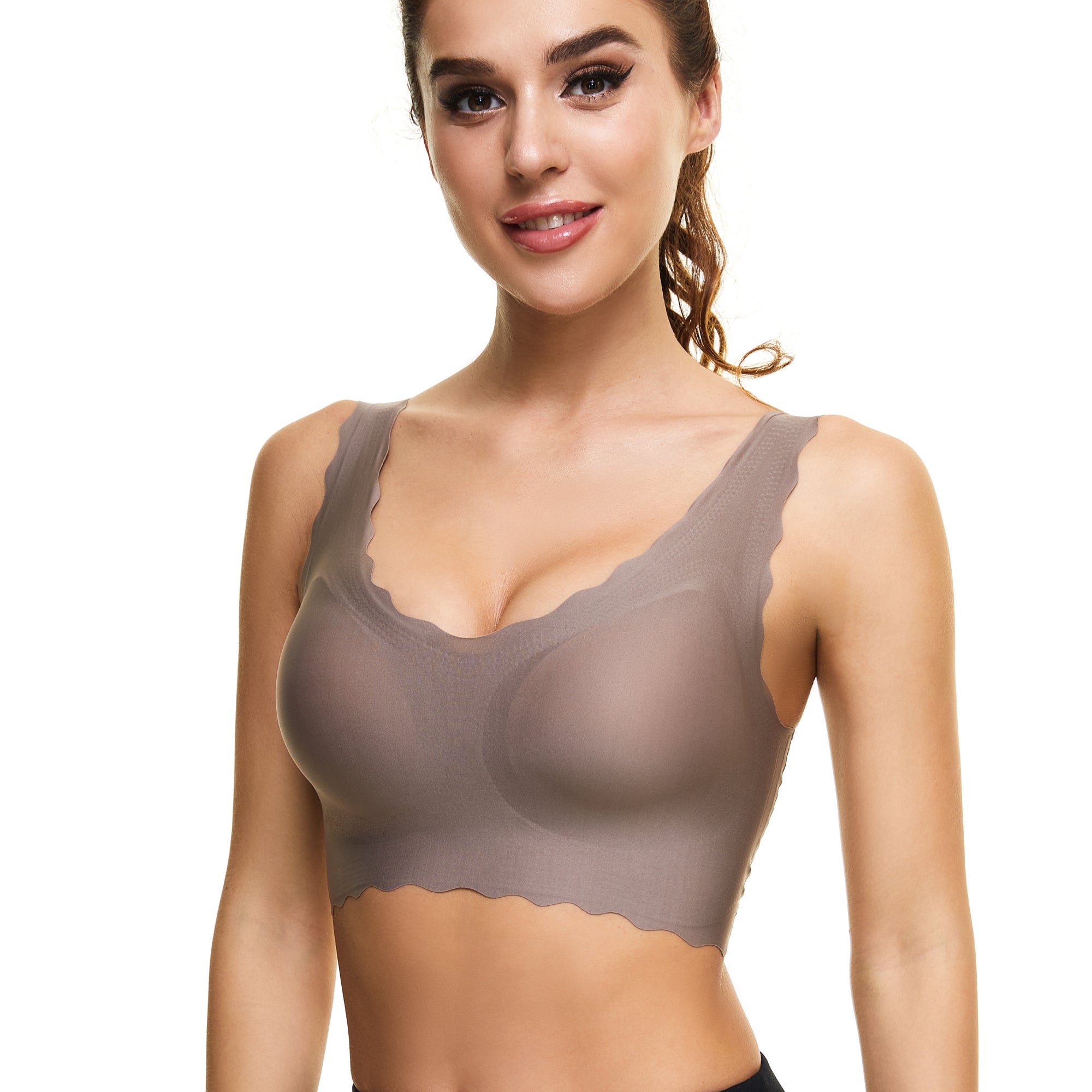 UOTJCNR Women's Seamless Wireless Invisible Bra Comfy Sleep Bras Thin Soft Daily Bras for Yoga Sport