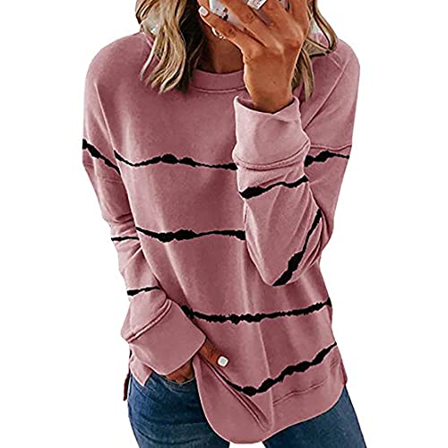 MITALOO Womens Crewneck Sweatshirts Long Sleeve Shirts Loose Pullover Tops Shirts