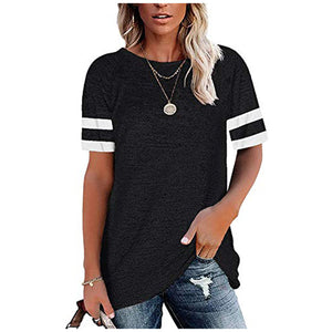 MITALOO Women's Short Sleeve T-Shirt Crewneck Tees Loose Blouse Tops Causal Tunic Tops