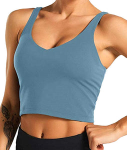 MITALOO Women Sports Bra Camisole Removable Wirefree Padded Bra Yoga Tank Tops Fitness Workout Running Top