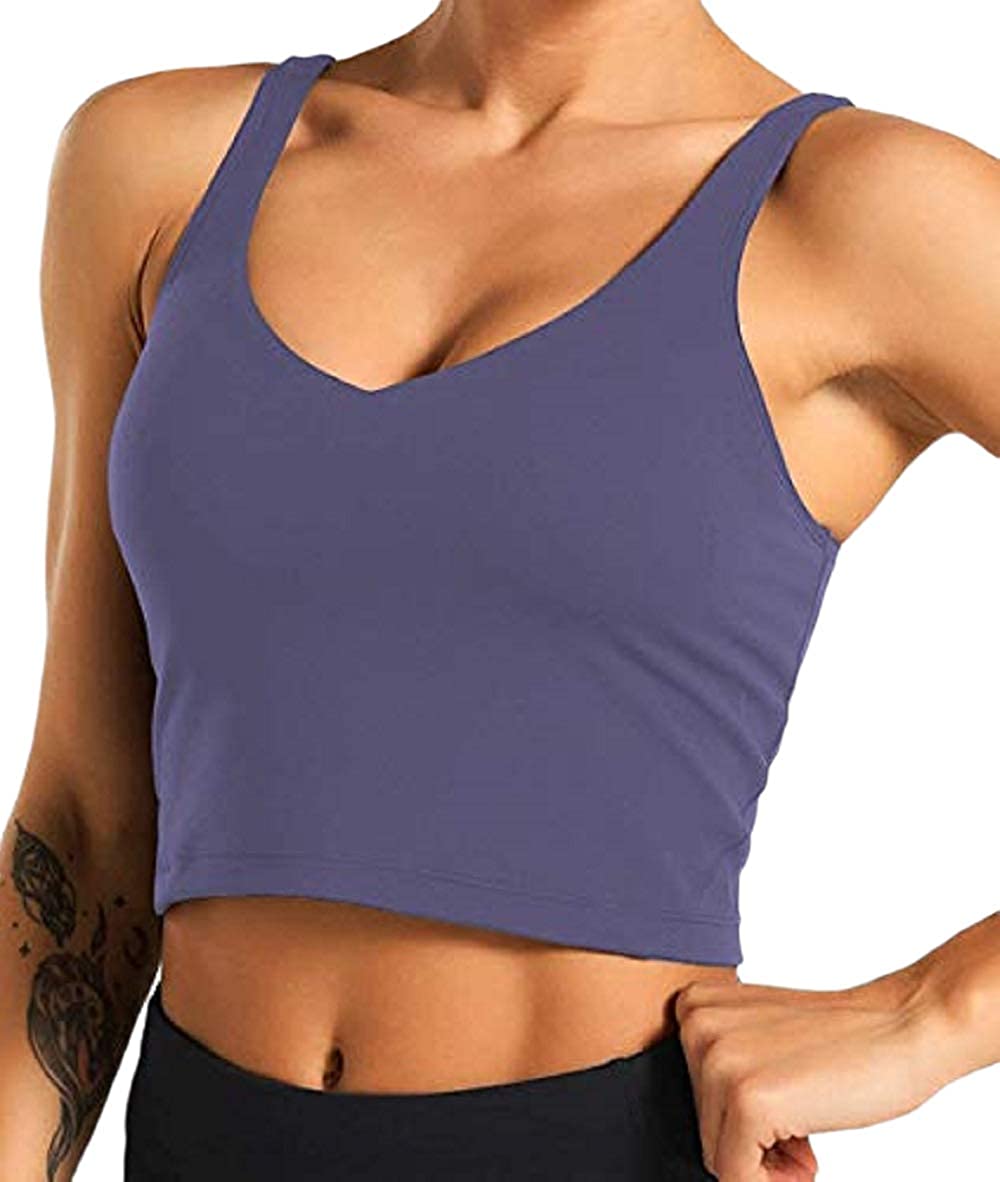 MITALOO Women Sports Bra Camisole Removable Wirefree Padded Bra Yoga Tank Tops Fitness Workout Running Top