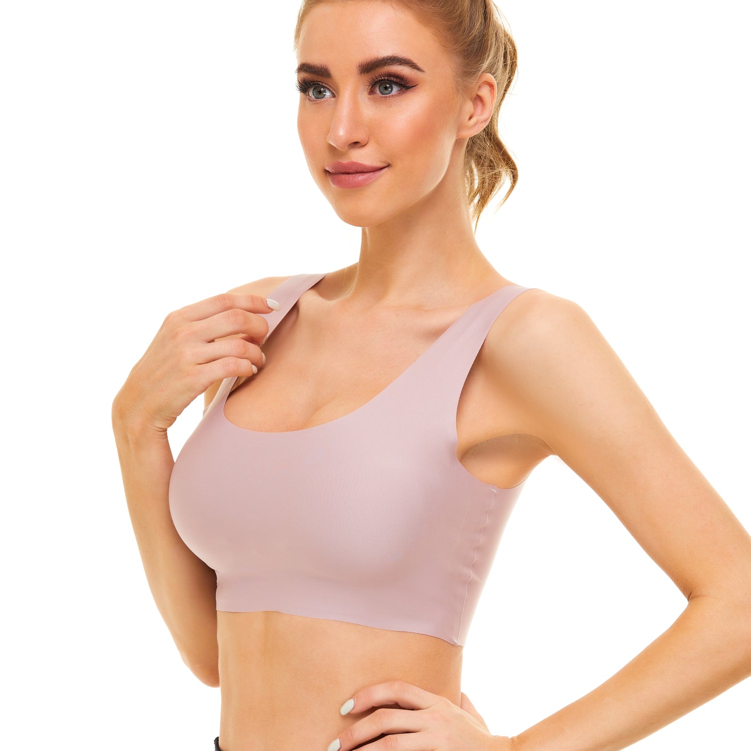 UOTJCNR Women's Seamless Wireless Invisible Bra Comfy Sleep Bras Thin Soft Daily Bras for Yoga Sport