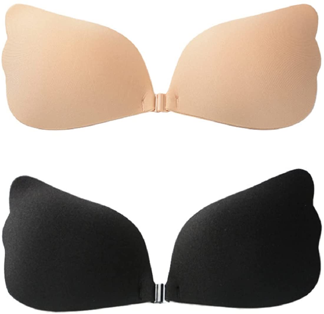 MITALOO Adhesive Invisible Backless Push Up Strapless Sticky Bras Reusable Magic Bra for Women