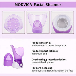 MODVICA Facial Steamer Deep Clean and Hydrate The Skin Water replenishing Sprayer Face humidifier Professional Facial Treatment for Face Personal Sauna Spa