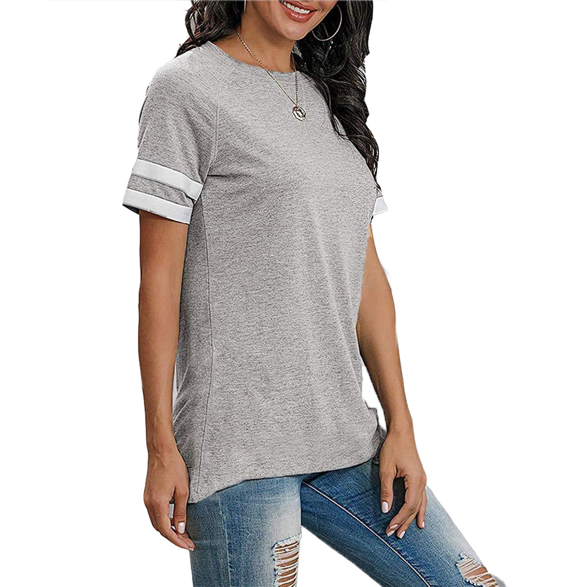 MITALOO Women's Short Sleeve T-Shirt Crewneck Tees Loose Blouse Tops Causal Tunic Tops