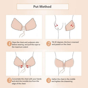 UOTJCNR Sticky Bra Invisible Lift up Bra Adhesive Bra Push up Bra Backless Strapless Bra for Women