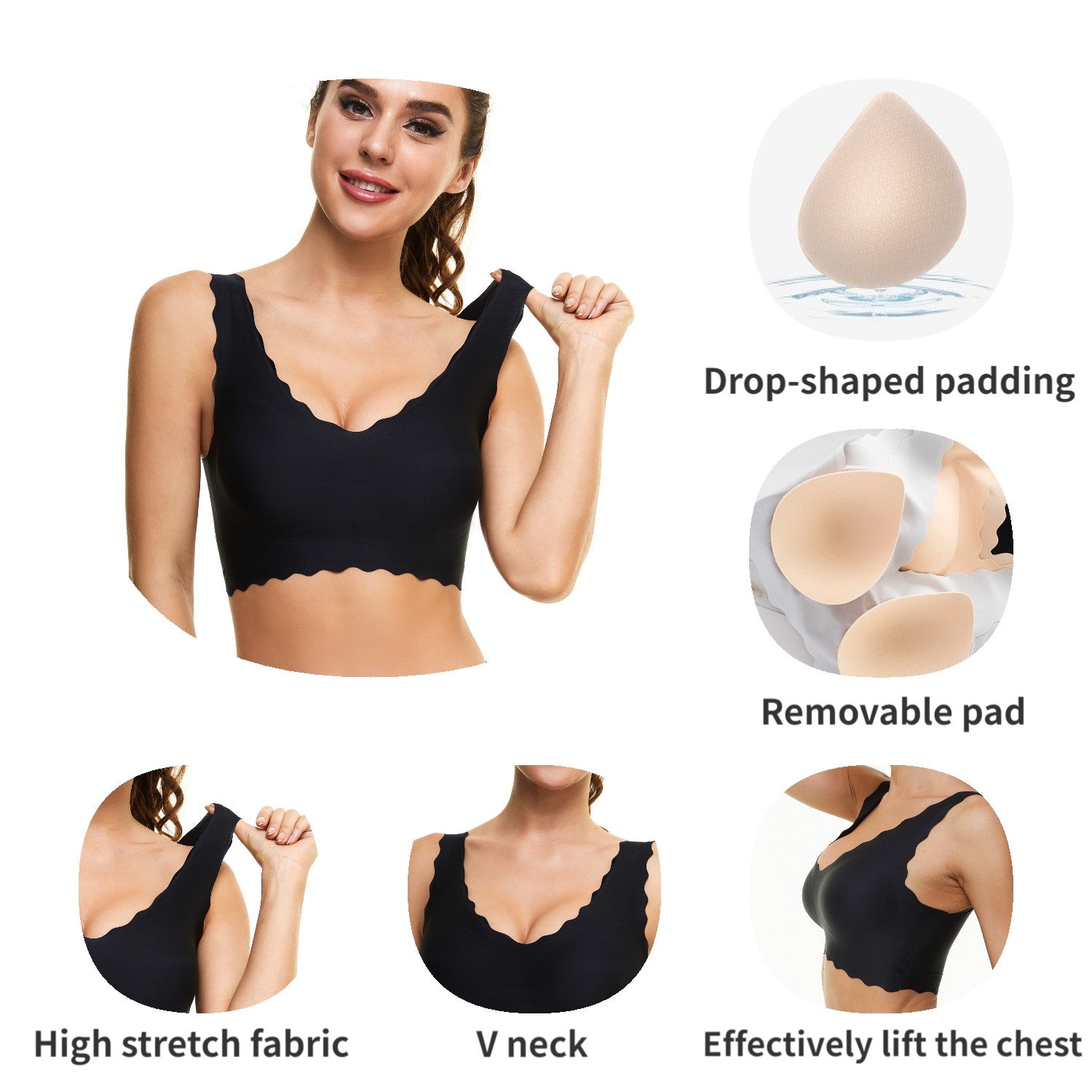 UOTJCNR Women's Seamless Wireless Invisible Bra Comfy Sleep Bras Thin Soft Daily Bras for Yoga Sport