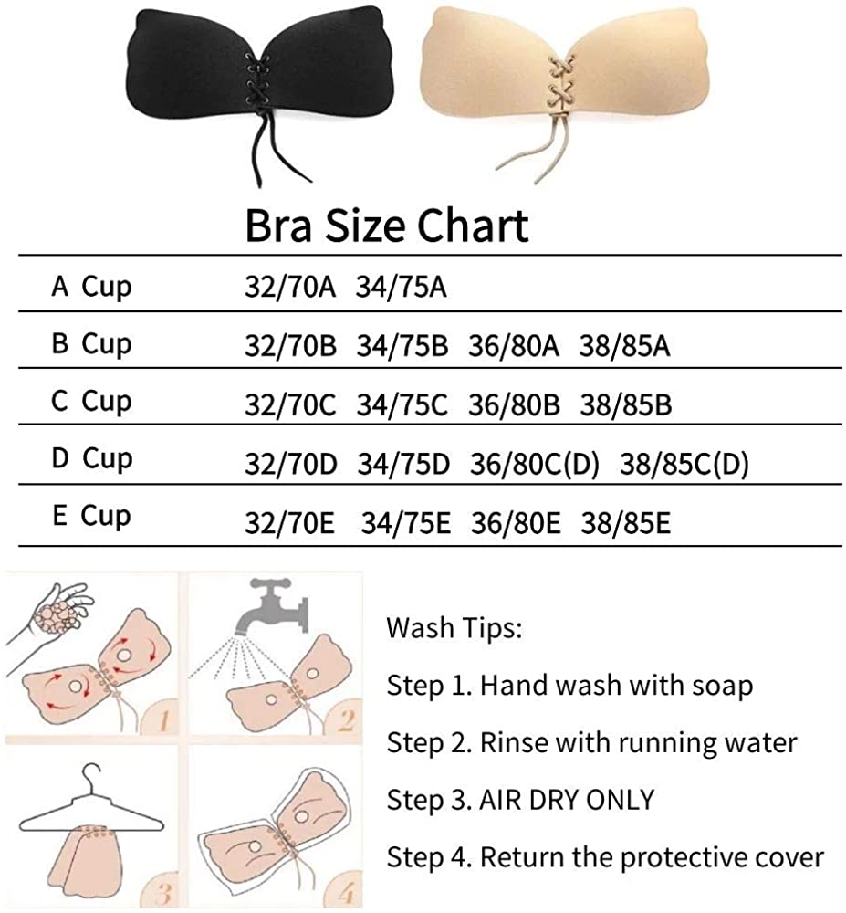 UOTJCNR Sticky Bra Invisible Lift up Bra Adhesive Bra Push up Bra Backless Strapless Bra for Women